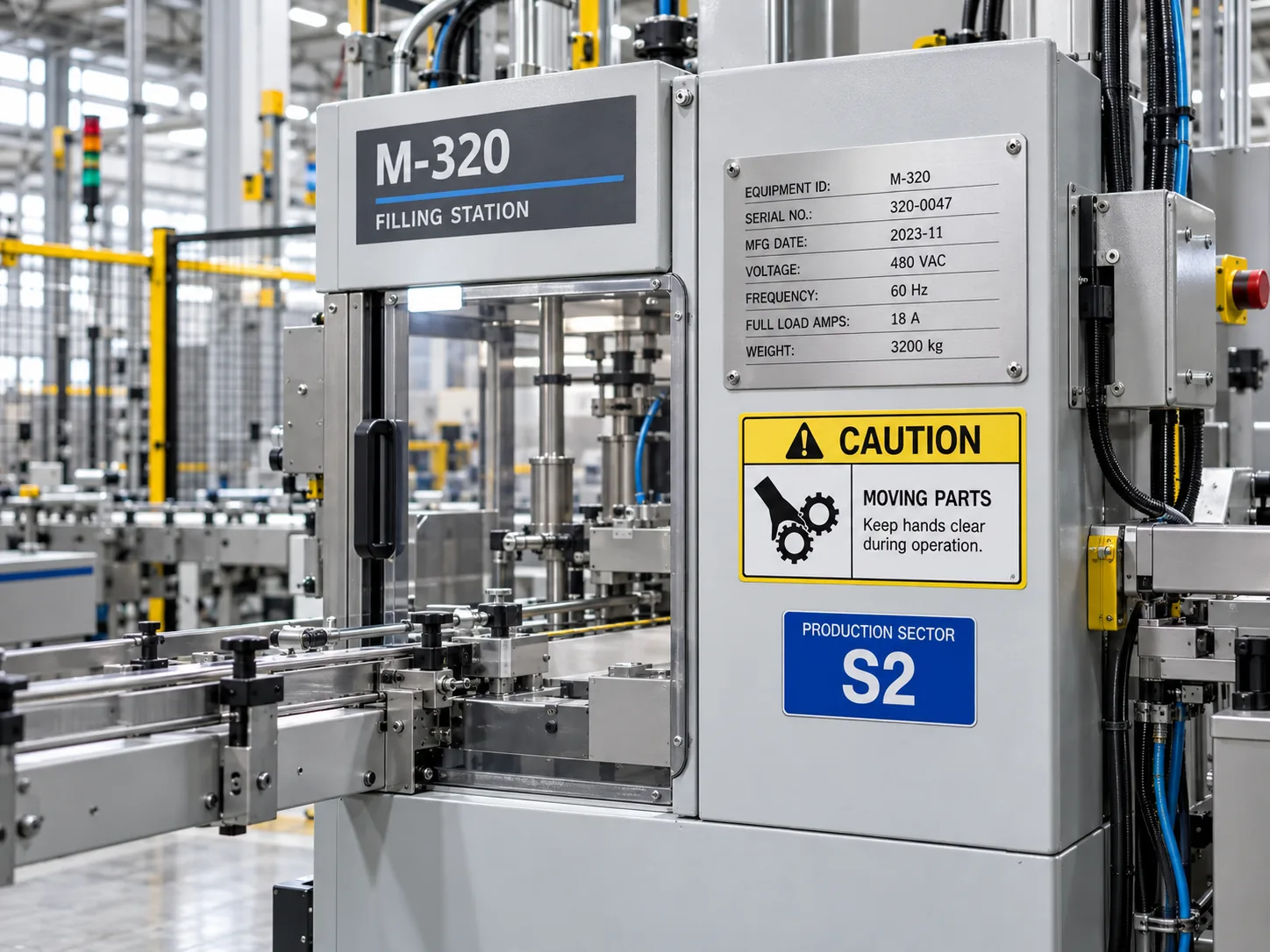 Imagem provisória de identificação de máquina industrial